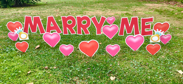 Marriage Proposal Yard Lawn Signs