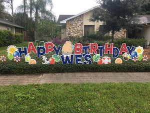 Birthday Celebration Outdoor Lawn Signs