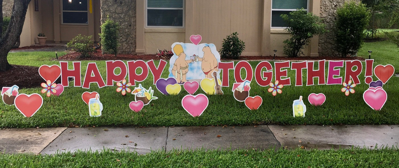 Marriage Anniversary Yard Lawn Signs