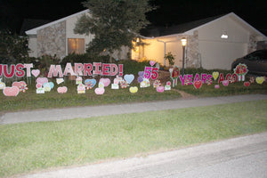 Marriage Celebration Lawn Signs