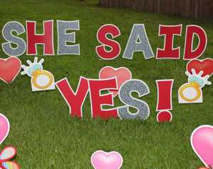 Marriage Proposal Yard Lawn Signs