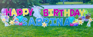 Birthday Celebration Outdoor Lawn Signs