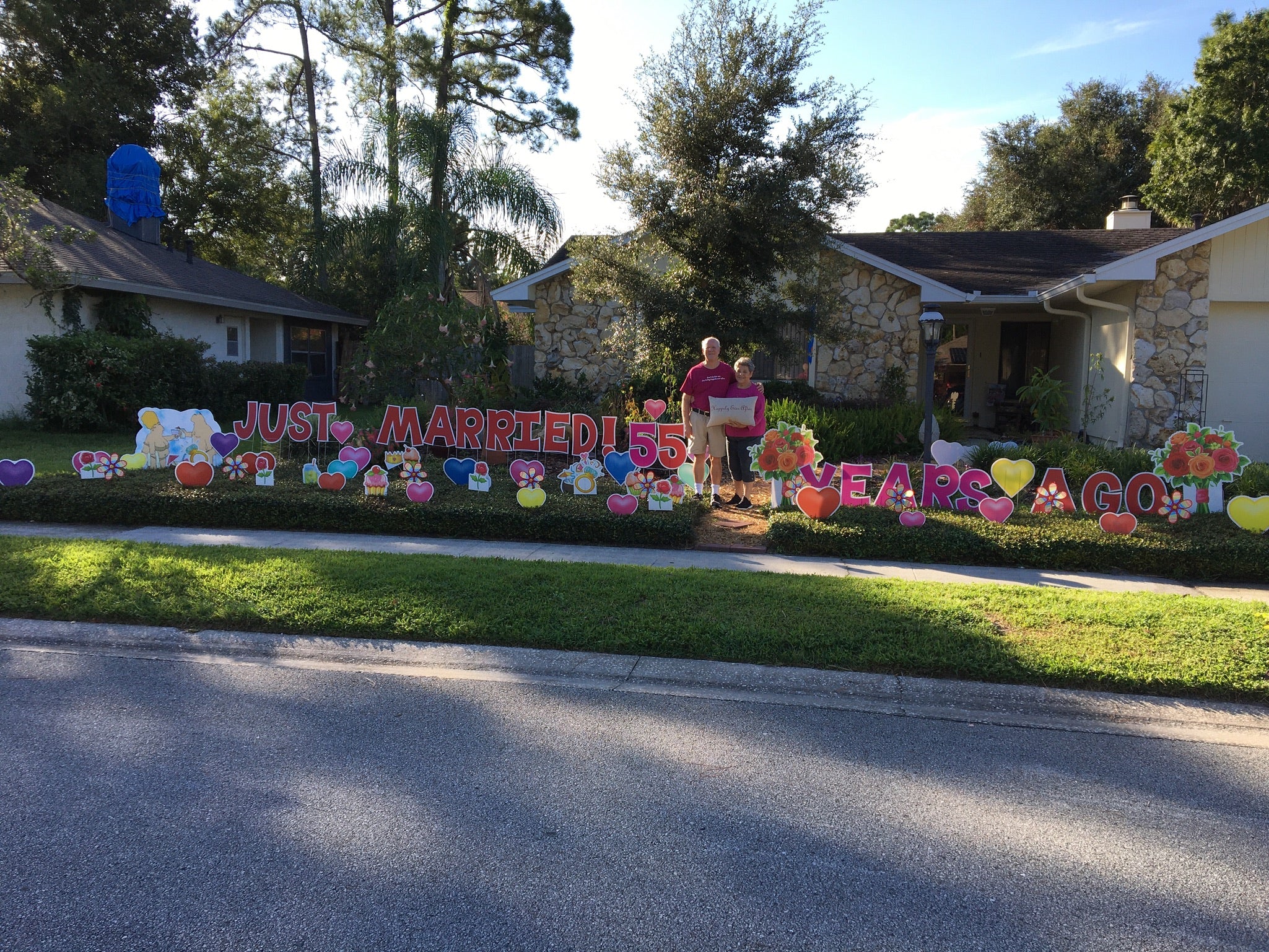 Marriage Anniversary Yard Lawn Signs