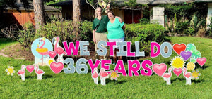 Marriage Anniversary Yard Lawn Signs